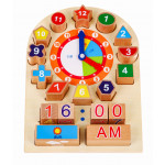 Vzdelávacie drevené hodiny pre deti